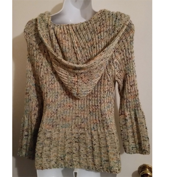 BcBgmaxazria boho knit hooded cardigan runs S - Picture 6 of 7